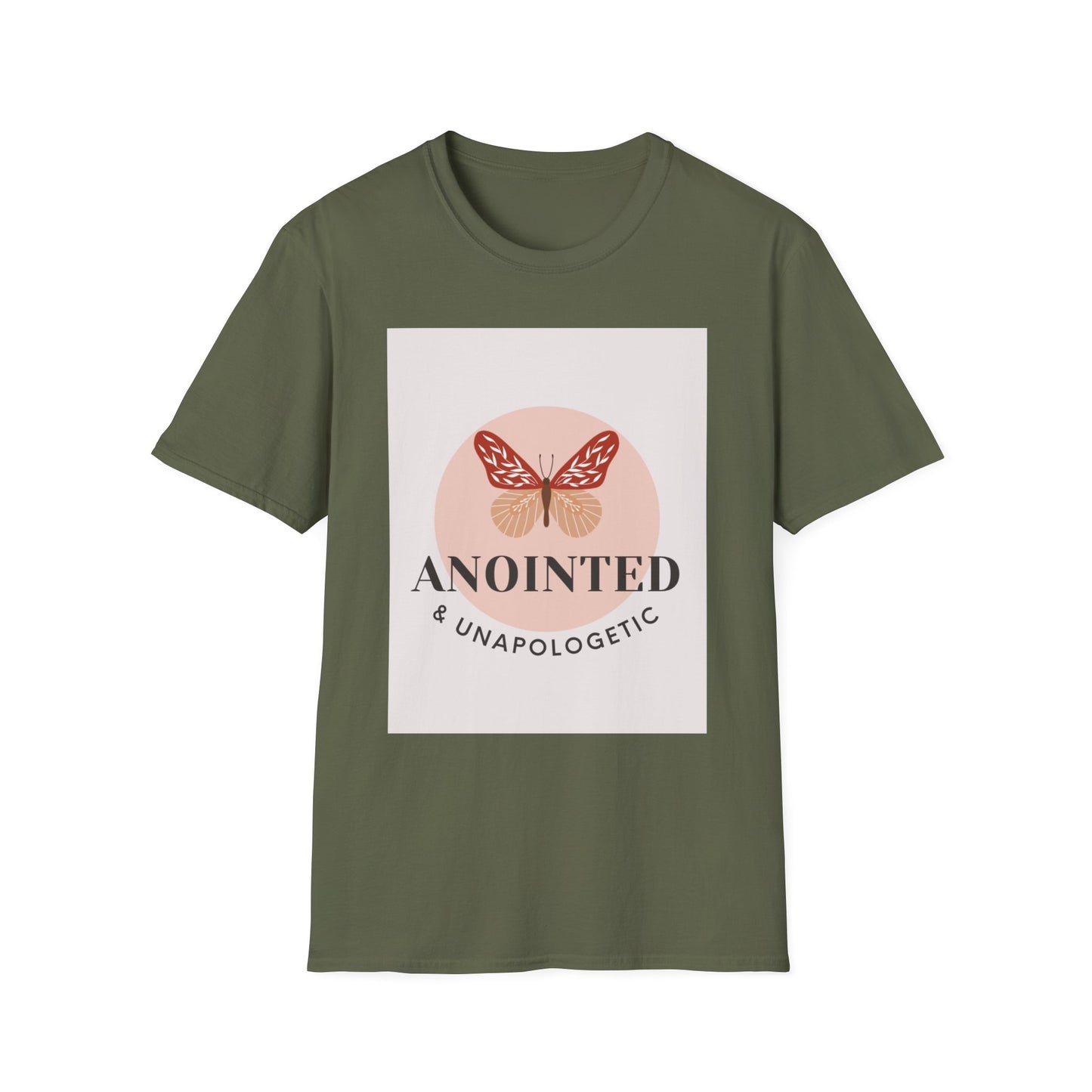 Anointed & Unapologetic Butterfly T-Shirt, Inspirational Tee, Gift for Her, Motivational Apparel, Casual Wear, Encouragement Shirt