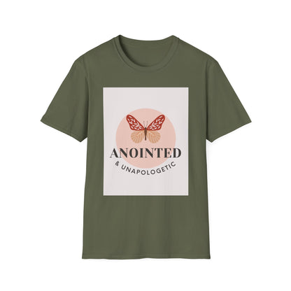 Anointed & Unapologetic Butterfly T-Shirt, Inspirational Tee, Gift for Her, Motivational Apparel, Casual Wear, Encouragement Shirt