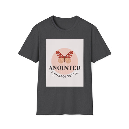 Anointed & Unapologetic Butterfly T-Shirt, Inspirational Tee, Gift for Her, Motivational Apparel, Casual Wear, Encouragement Shirt