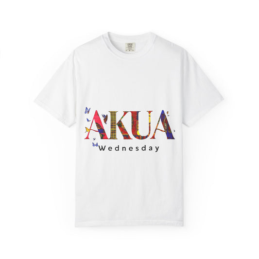 Colorful 'AKUA Wednesday' Unisex Garment-Dyed T-Shirt | Casual Wear, Graphic Tee, Street Style, Unique Gift, Daily Wear