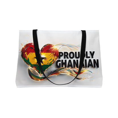 Proudly Ghanaian Weekender Tote Bag - Perfect for Travel, Beach Days, or Stylish Shopping, Gift for Birthdays, Holidays, and Celebrations