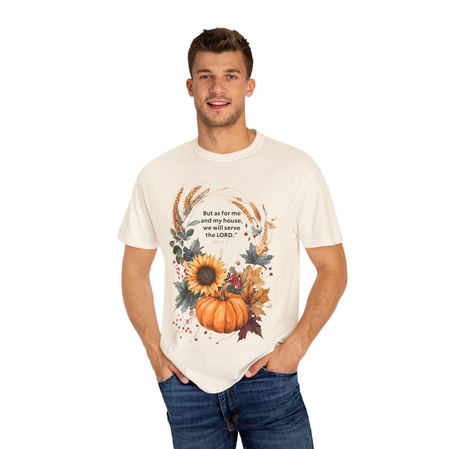 Fall-Inspired Unisex T-Shirt - 'But as for me and my house we will serve the LORD' - Autumn Apparel, Seasonal Gift, Christian Tshirt, [...]