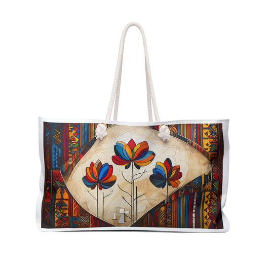 Vibrant Floral Weekender Bag for Travel, Beach Tote, Gym Bag, Weekend Getaway, Vacation Essentials