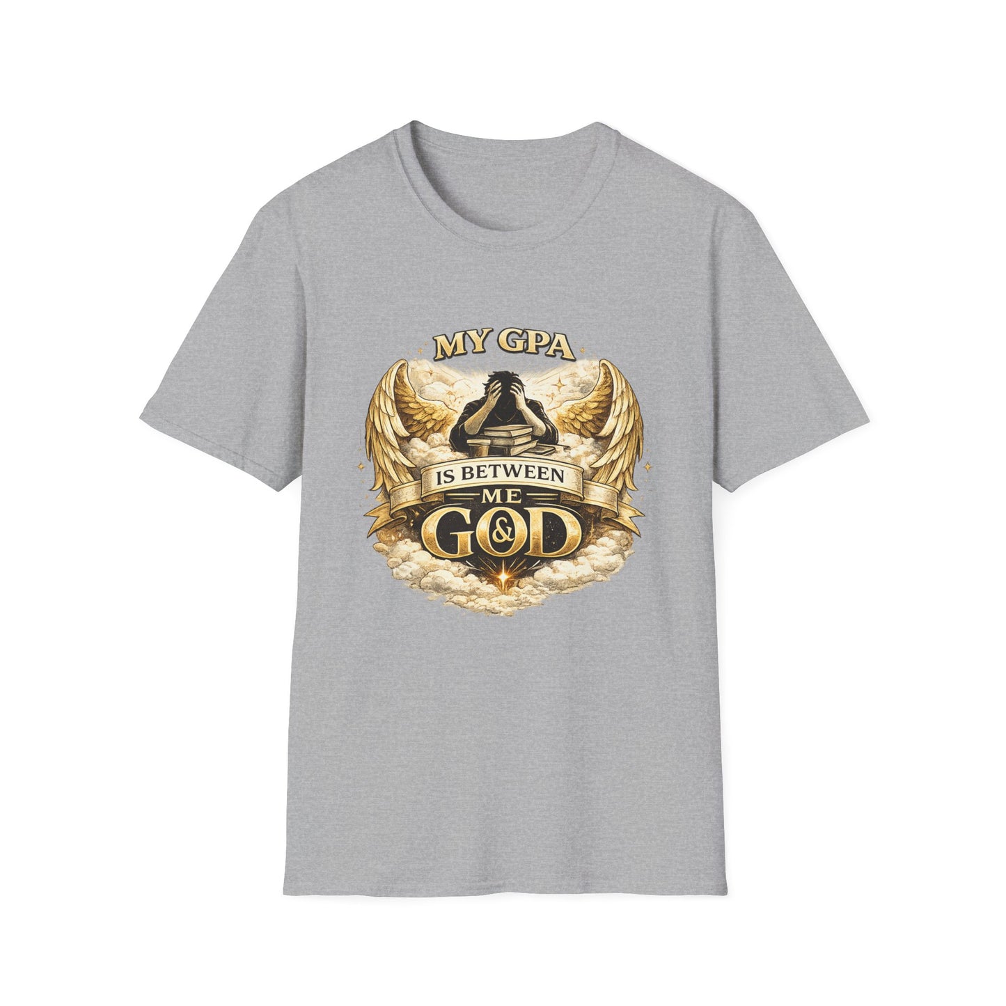 My GPA Is Between Me and God T-Shirt | Funny College Student Tee