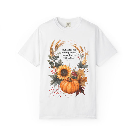 Fall-Inspired Unisex T-Shirt - 'But as for me and my house we will serve the LORD' - Autumn Apparel, Seasonal Gift, Christian Tshirt, [...]