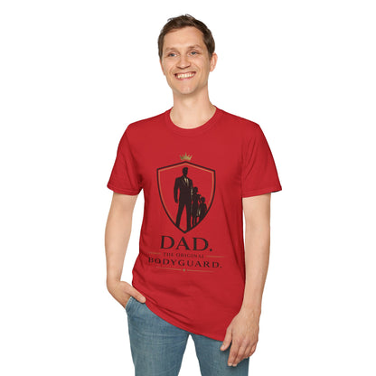 Dad The Original Bodyguard T-Shirt — Father & Kids Shield Design