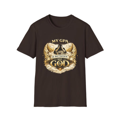 My GPA Is Between Me and God T-Shirt | Funny College Student Tee