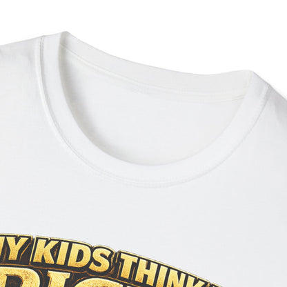 My Kids Think I'm Rich T-Shirt — Funny Parent Tee with Empty Wallet Design