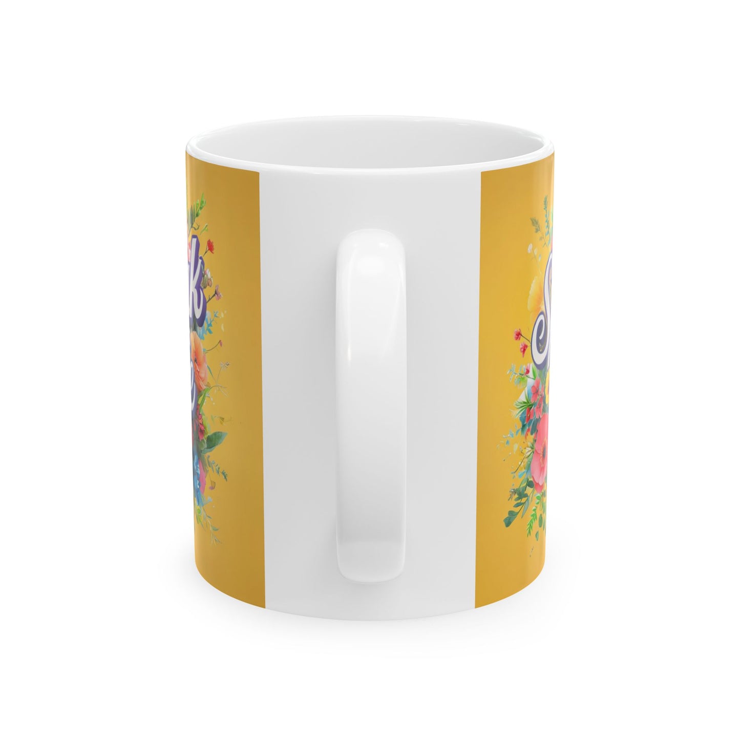 Floral Inspirational Ceramic Mug - Speak Life, Motivational Gift, Coffee Cup, Home Decor, Mother's Day, Birthday