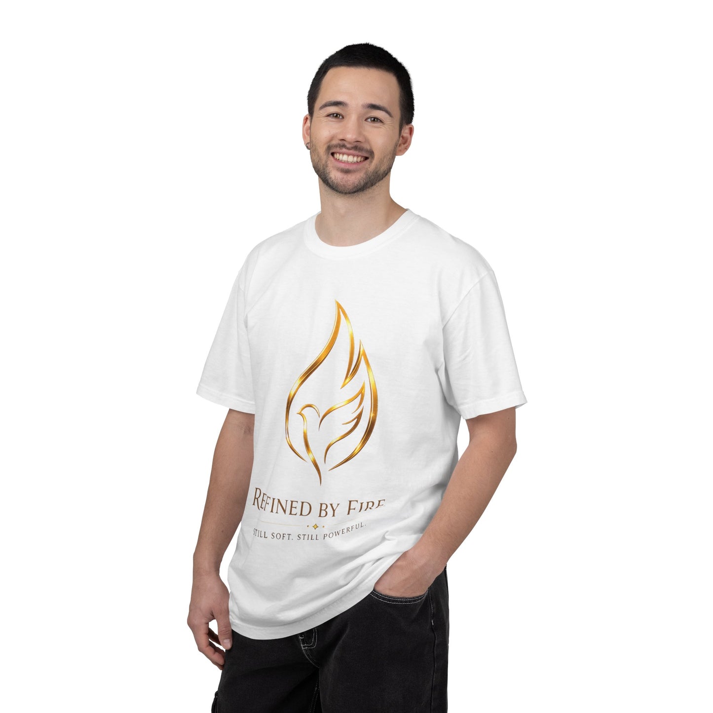 Refined By Fire Graphic T-Shirt — Inspirational Flame Dove Tee