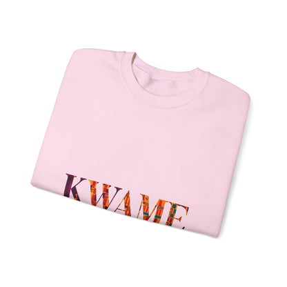 Kwame Graphic Crewneck Sweatshirt | Cozy Unisex Sweatshirt for Casual Outfits, Gift for Her/Him, Fall Fashion, Everyday Wear