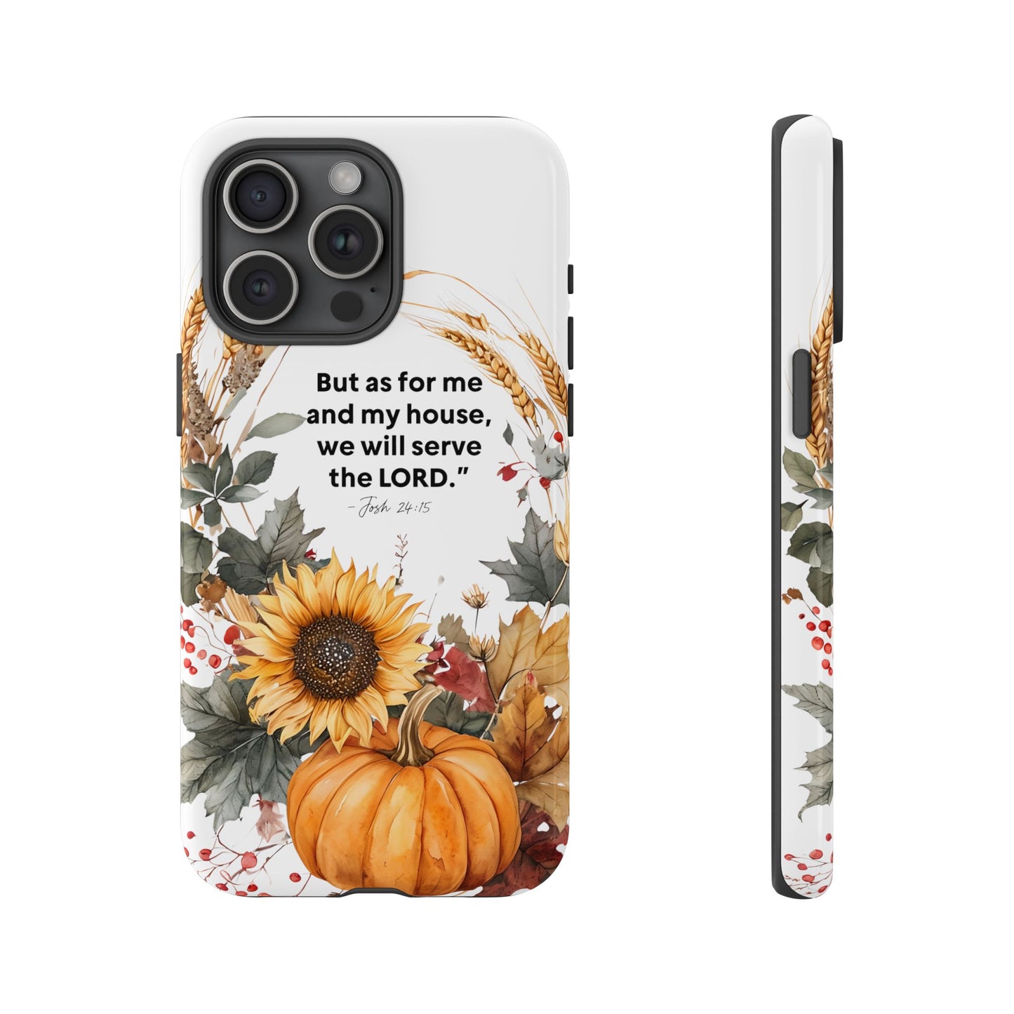 Fall-Themed Phone Case, Cozy Autumn Decor, Inspirational Quote, Pumpkin Design, Gift for Him or Her
