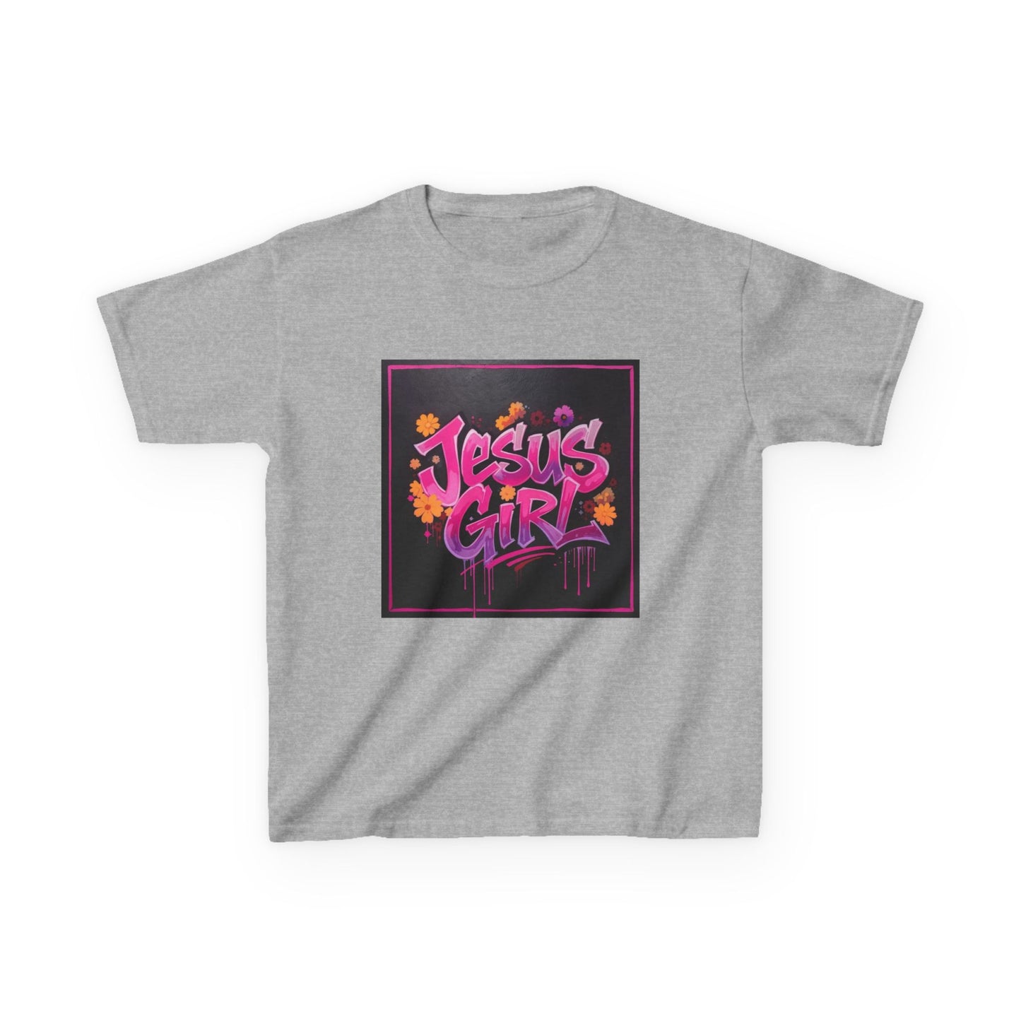 Vibrant Kids Tee - Jesus Girl Shirt, Youth Graphic Tee, Casual Kids Fashion, Faith-Based Gift, Summer Wear