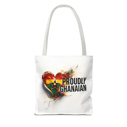 Proudly Ghanaian Tote Bag, African Pride Bag, Eco-Friendly Shopping Tote, Cultural Gift, Travel Essentials, Stylish Grocery Tote