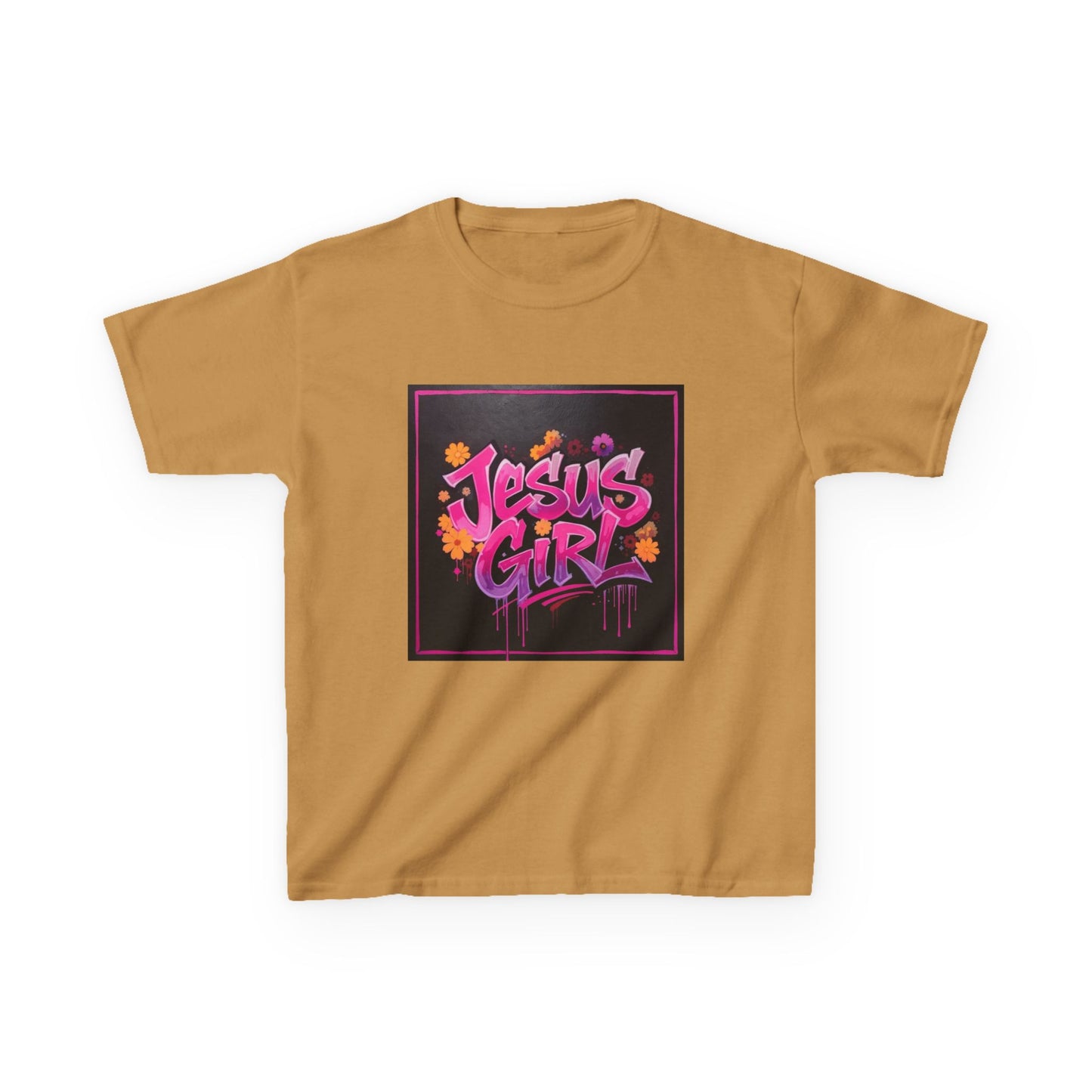 Vibrant Kids Tee - Jesus Girl Shirt, Youth Graphic Tee, Casual Kids Fashion, Faith-Based Gift, Summer Wear