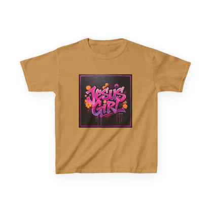 Vibrant Kids Tee - Jesus Girl Shirt, Youth Graphic Tee, Casual Kids Fashion, Faith-Based Gift, Summer Wear