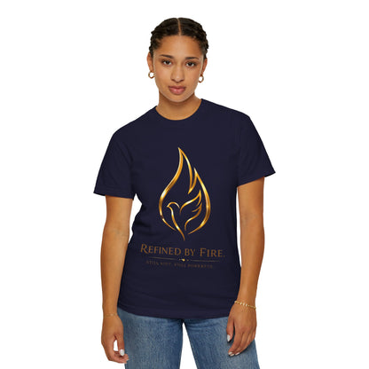 Refined By Fire Graphic T-Shirt — Inspirational Flame Dove Tee