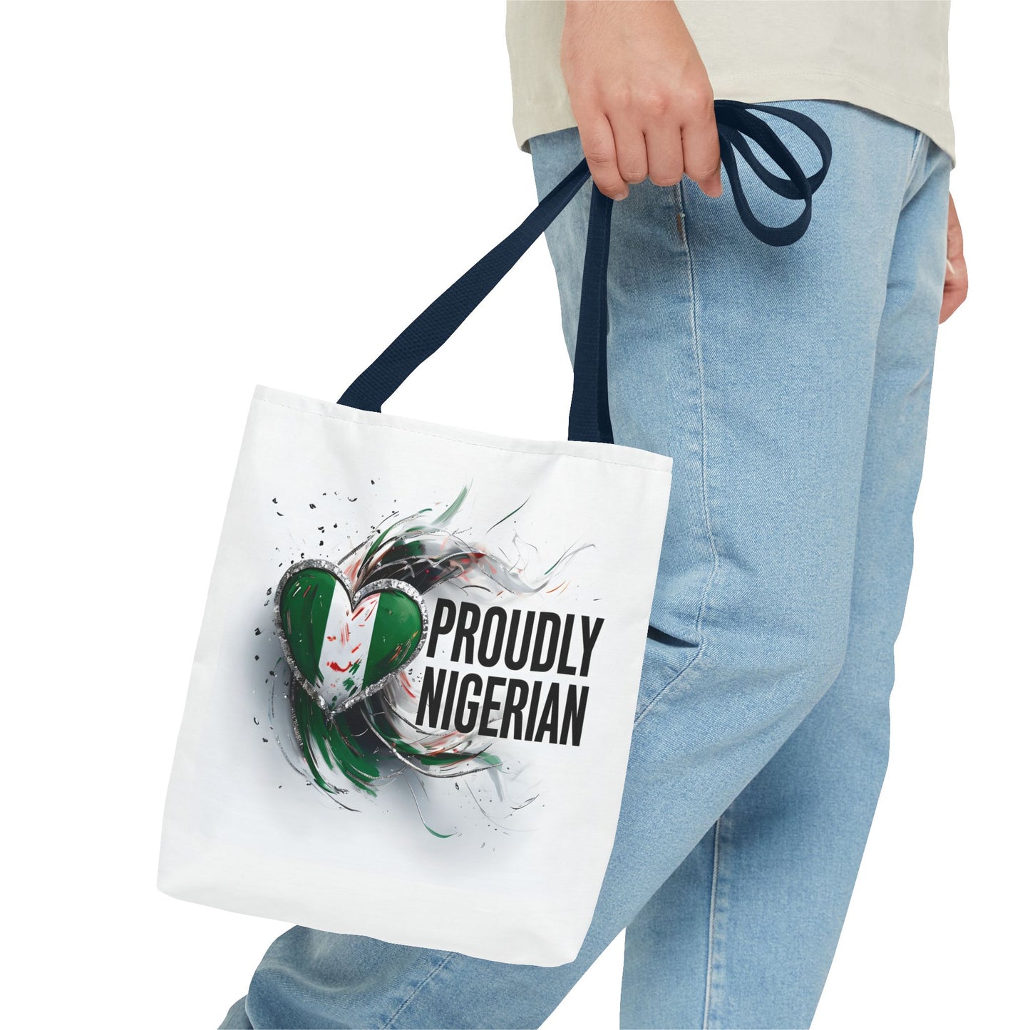 Proudly Nigerian Tote Bag | Eco-Friendly Shopping Bag, Cultural Pride Accessory, Gift for Nigerians, Travel Bag, Canvas Carryall