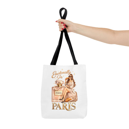 Paris Perfume Tote Bag — "Emotionally In Paris" Fashion Shopper