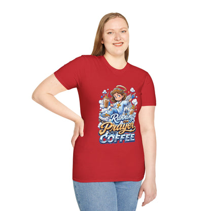 Running on Prayer and Coffee T-Shirt