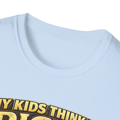 My Kids Think I'm Rich T-Shirt — Funny Parent Tee with Empty Wallet Design