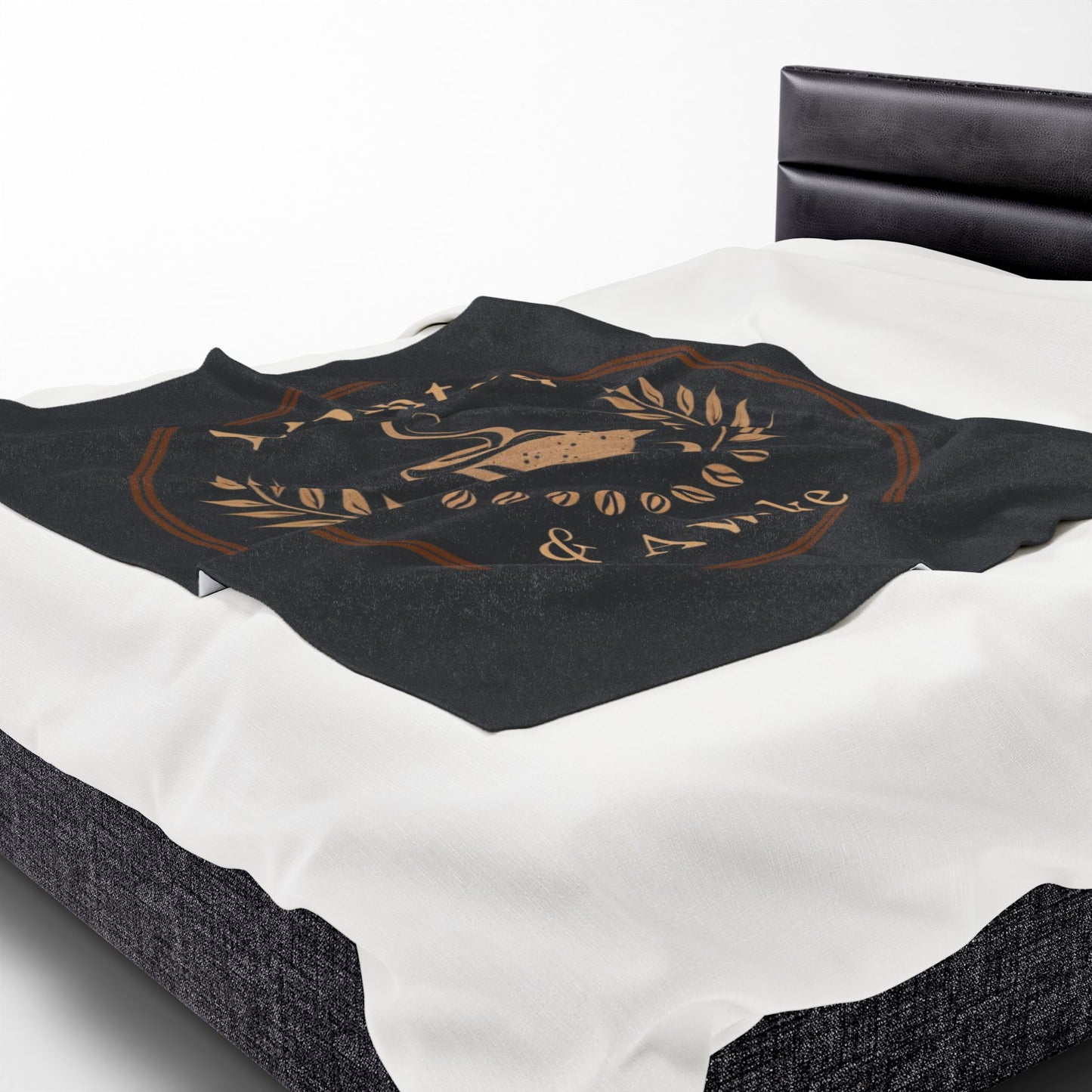 Cozy Velveteen Plush Blanket - Anointed & Awake, Coffee Lover Gift, Warm Home Decor, Ideal for Relaxation, Snuggle Up This Winter