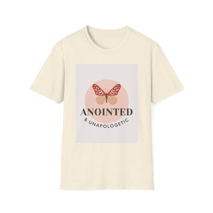 Anointed & Unapologetic Butterfly T-Shirt, Inspirational Tee, Gift for Her, Motivational Apparel, Casual Wear, Encouragement Shirt