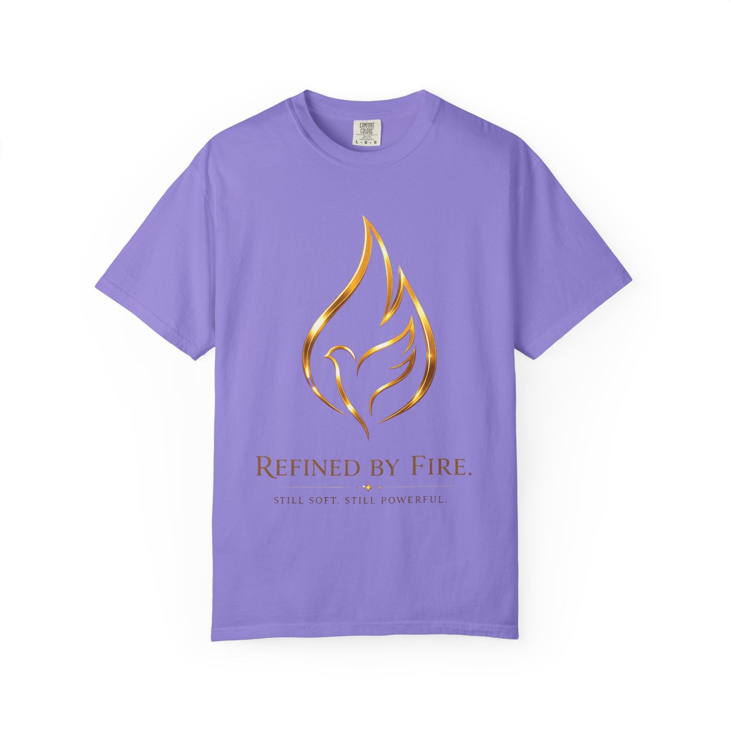 Refined By Fire Graphic T-Shirt — Inspirational Flame Dove Tee
