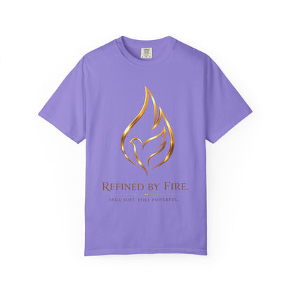 Refined By Fire Graphic T-Shirt — Inspirational Flame Dove Tee