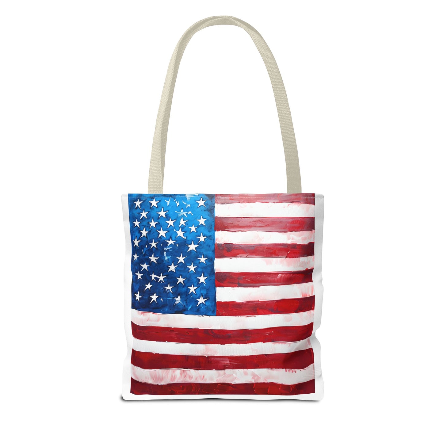 Patriotic Tote Bag, American Flag Tote, Eco-Friendly Shopping Bag, Summer Picnic Tote, USA Independence Day Gift