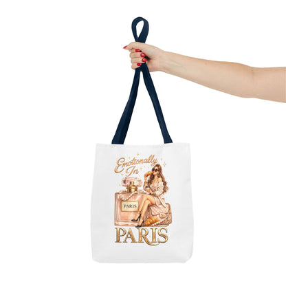 Paris Perfume Tote Bag — "Emotionally In Paris" Fashion Shopper