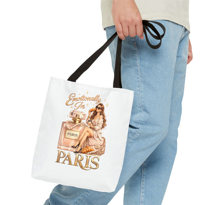 Paris Perfume Tote Bag — "Emotionally In Paris" Fashion Shopper