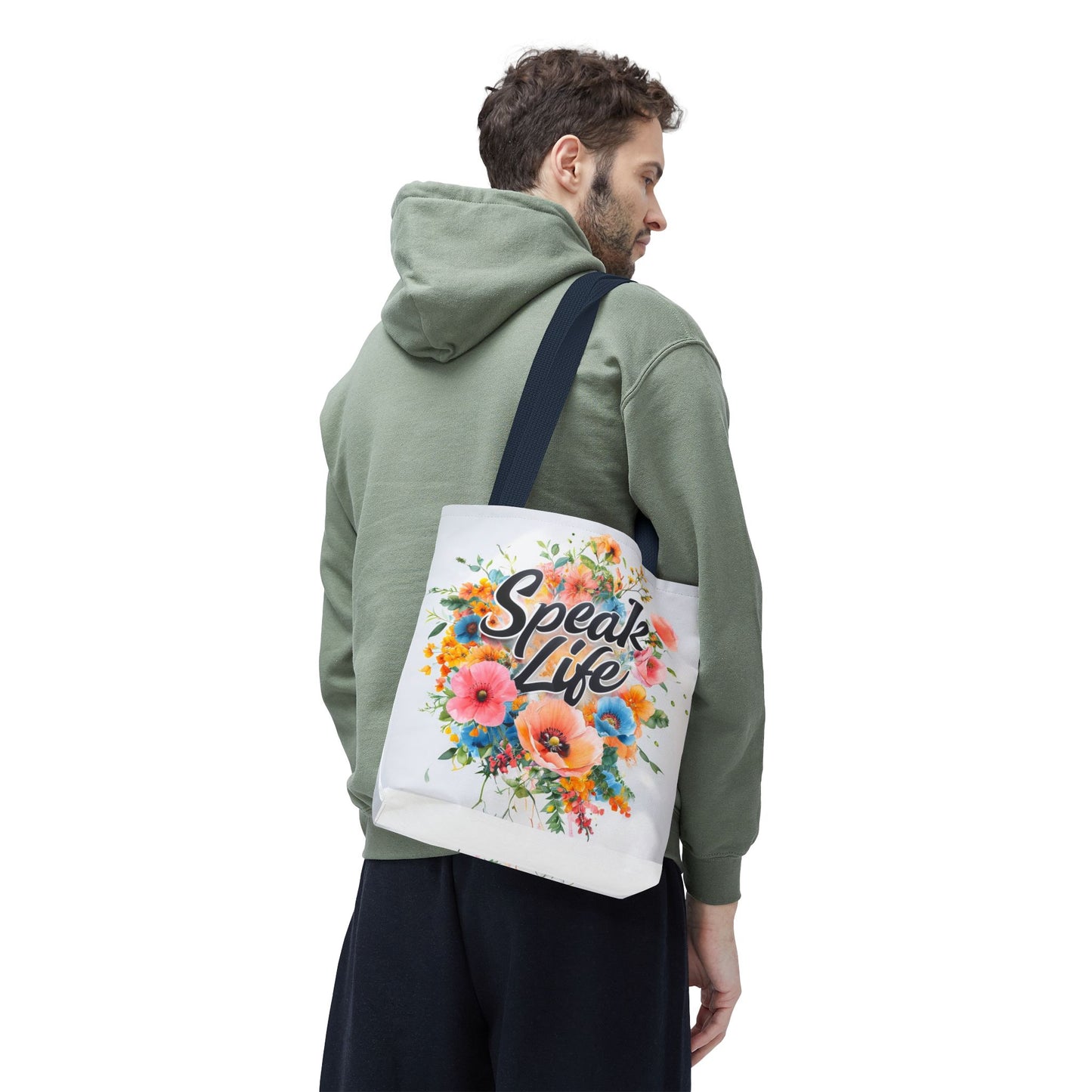 Floral Inspirational Tote Bag - 'Speak Life' Design, Motivational Gift, Carry-all Bag for Women, Eco-Friendly Shopping, Mother's Day, [...]