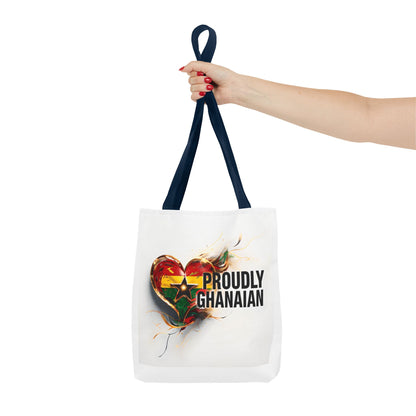 Proudly Ghanaian Tote Bag, African Pride Bag, Eco-Friendly Shopping Tote, Cultural Gift, Travel Essentials, Stylish Grocery Tote