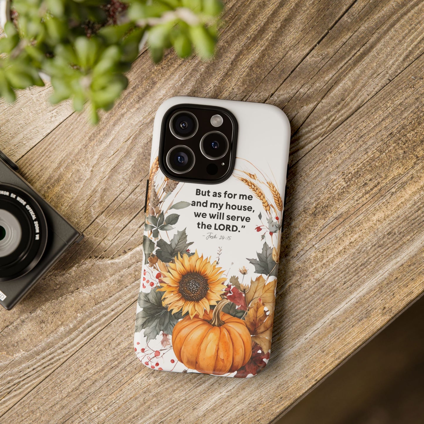 Fall-Themed Phone Case, Cozy Autumn Decor, Inspirational Quote, Pumpkin Design, Gift for Him or Her