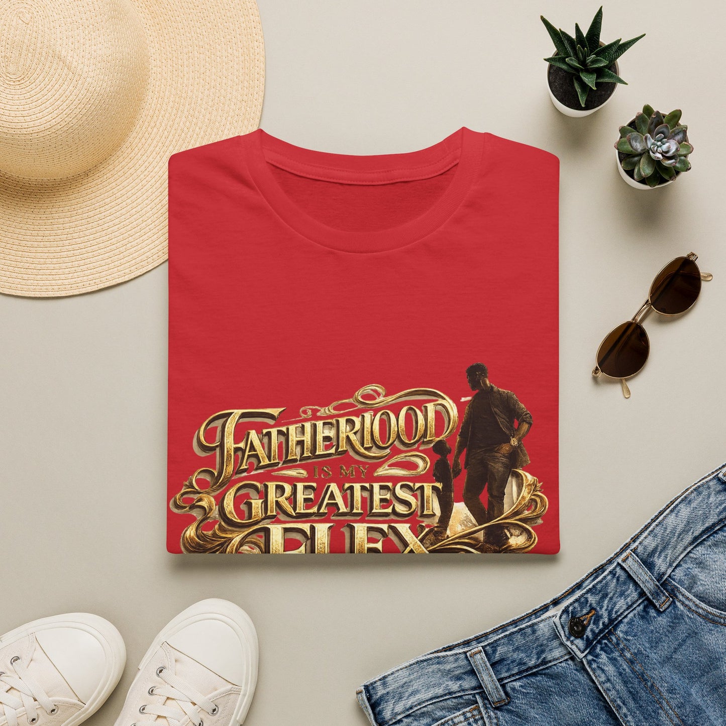 Fatherhood Is My Greatest Flex T-Shirt — Dad Appreciation Gift