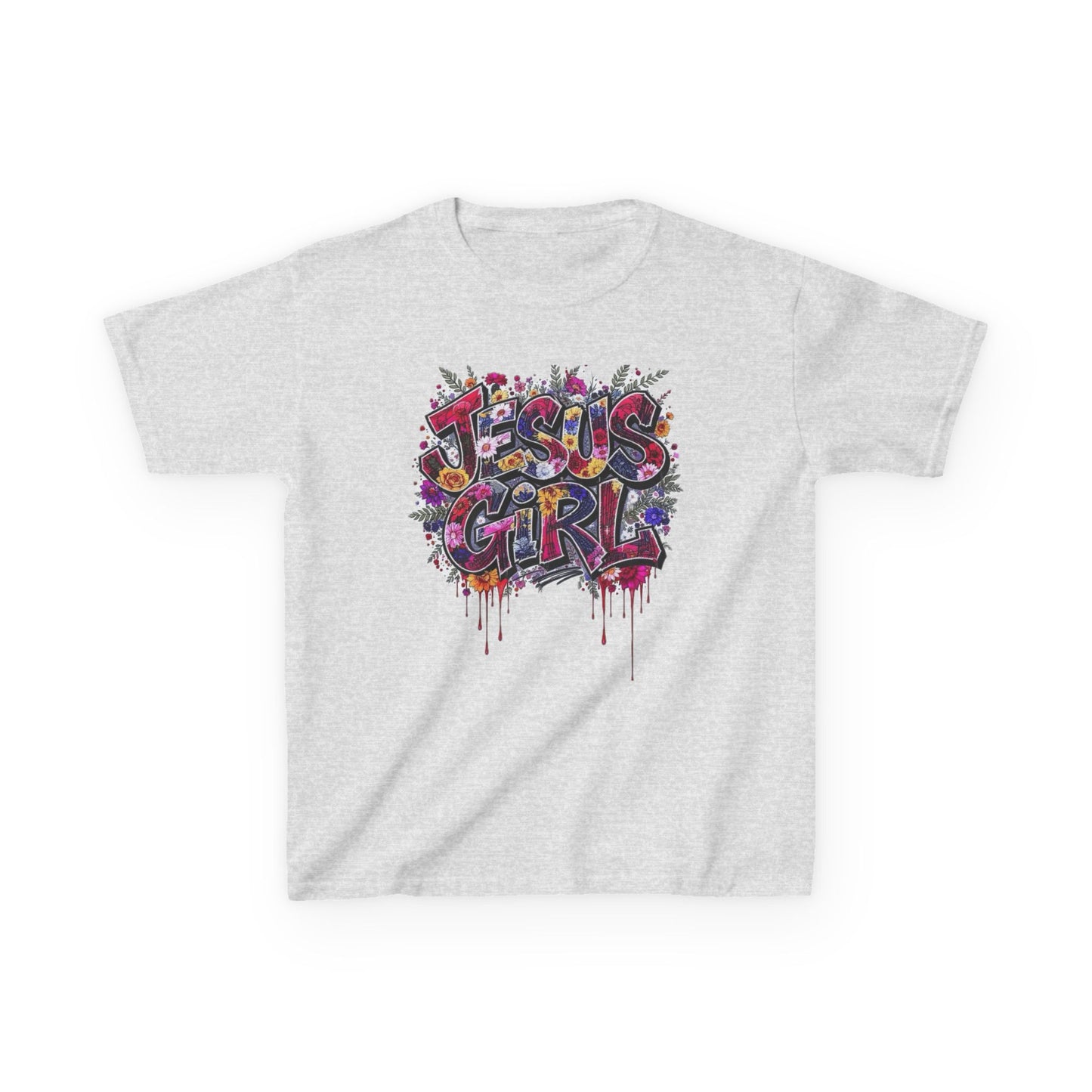 Jesus Girl Graffiti Kids Tee, Youth Graphic Shirt, Fun Faith-Based Tee, Cool Christian Apparel, Perfect Gift for Girls