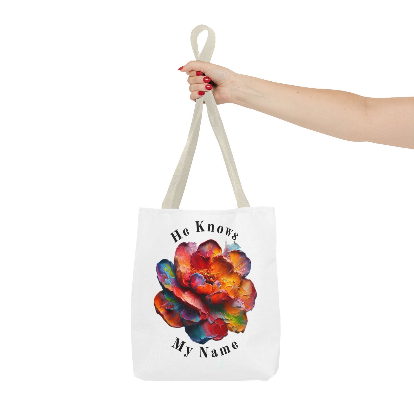 Flower Tote Bag with Inspirational Quote - Perfect for Everyday Use, Weekend Getaways, Gifts, Eco-Friendly Alternative, Floral Design