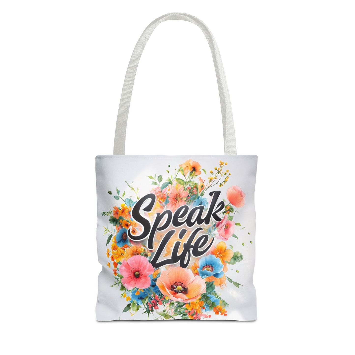 Floral Inspirational Tote Bag - 'Speak Life' Design, Motivational Gift, Carry-all Bag for Women, Eco-Friendly Shopping, Mother's Day, [...]