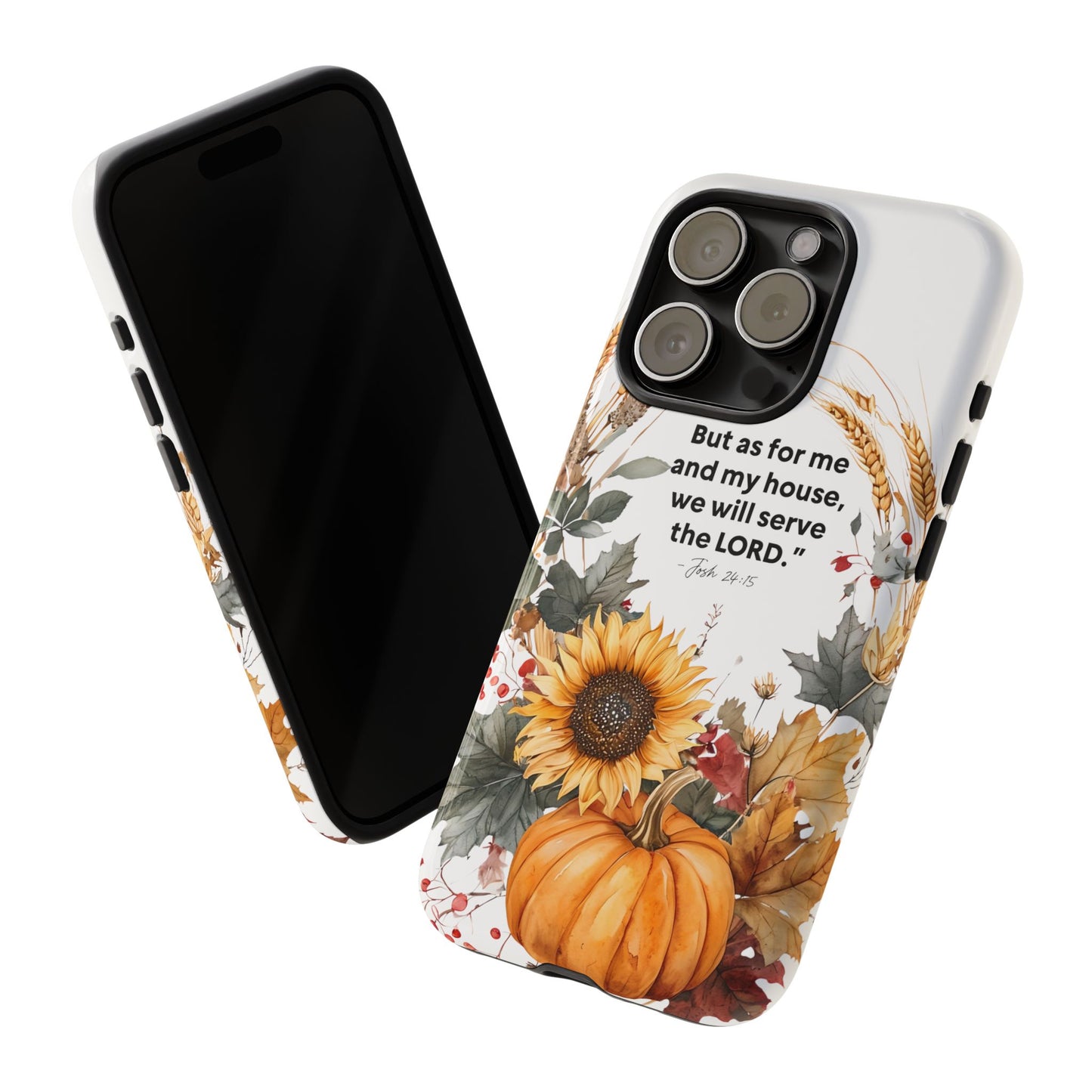 Fall-Themed Phone Case, Cozy Autumn Decor, Inspirational Quote, Pumpkin Design, Gift for Him or Her