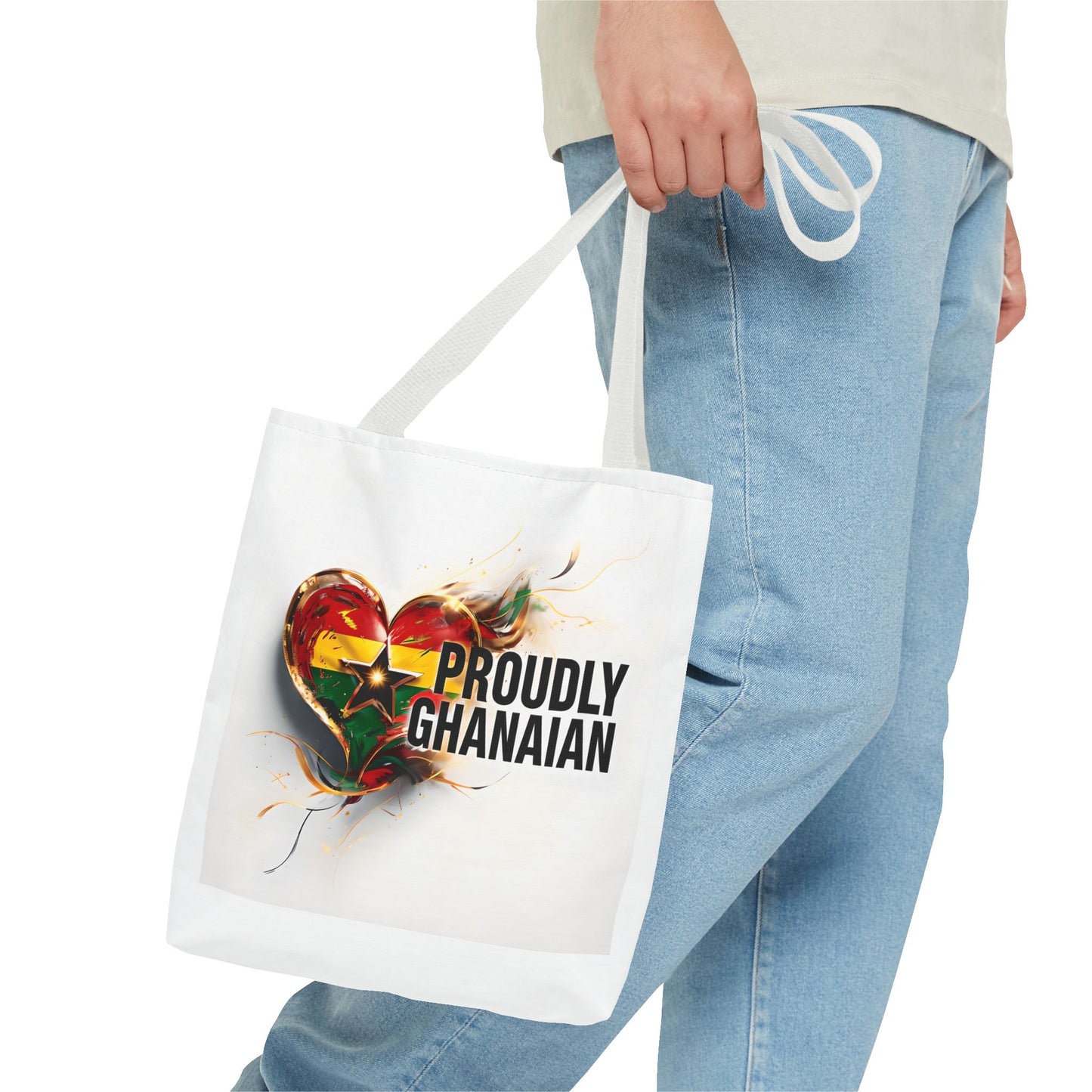 Proudly Ghanaian Tote Bag, African Pride Bag, Eco-Friendly Shopping Tote, Cultural Gift, Travel Essentials, Stylish Grocery Tote