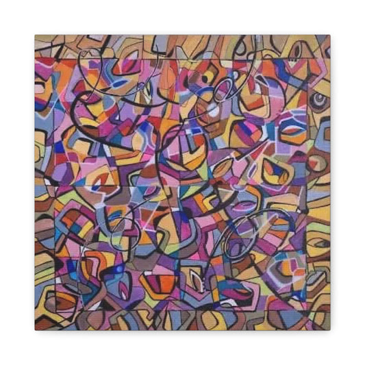 Colorful Abstract Canvas Art, Wall Decor, Modern Home Decor, Living Room Art, Gallery Wall, Unique Gift Idea