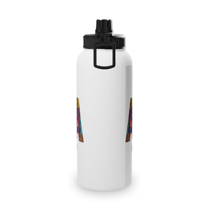 Artistic Stainless Steel Water Bottle - Colorful Afrocentric Design, Stylish Sports Lid, Eco-Friendly Hydration, Travel Accessory,