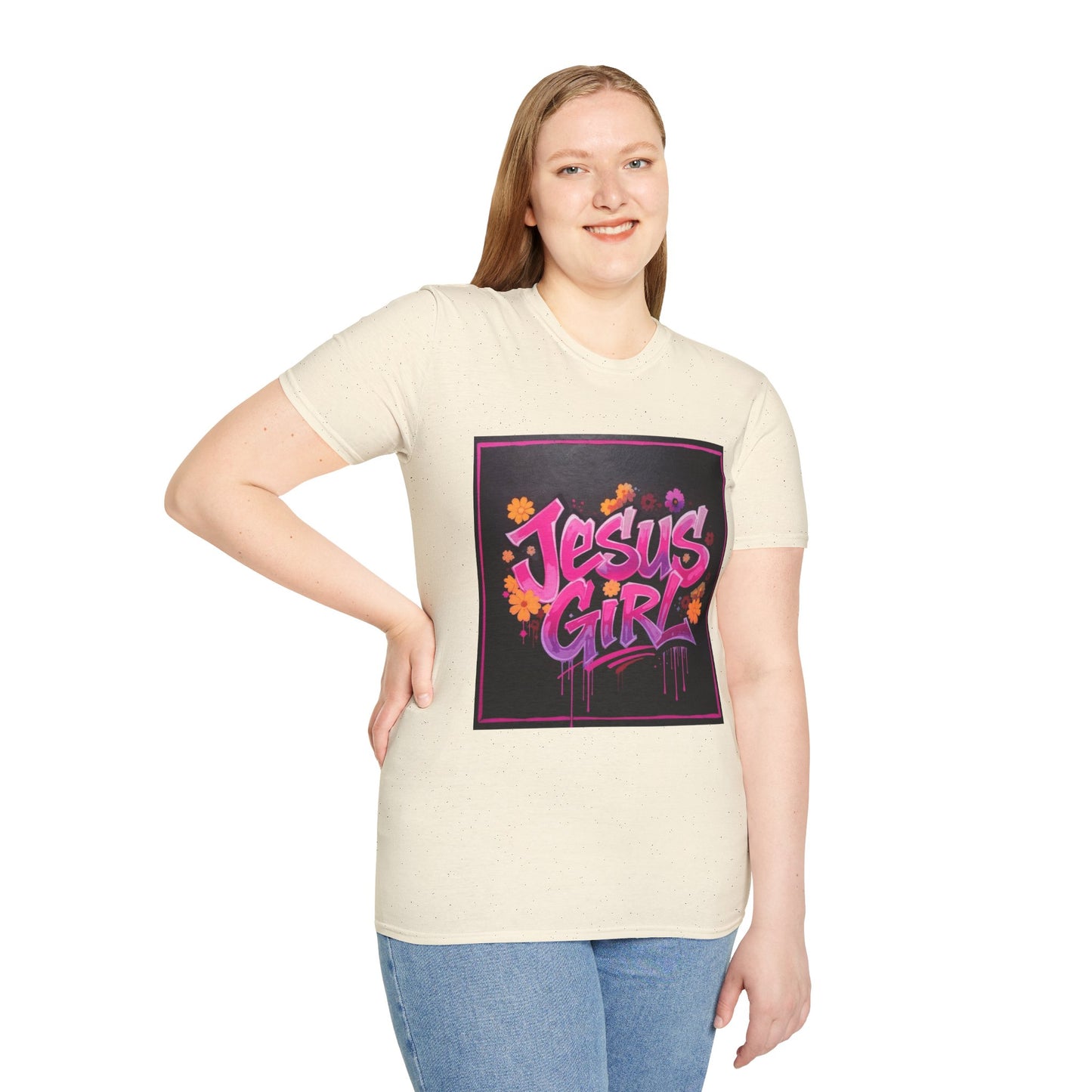 Jesus Girl Graphic T-Shirt, Christian Apparel, Faith-Based Gift, Inspirational Shirt, Summer Style, Trendy Outfits