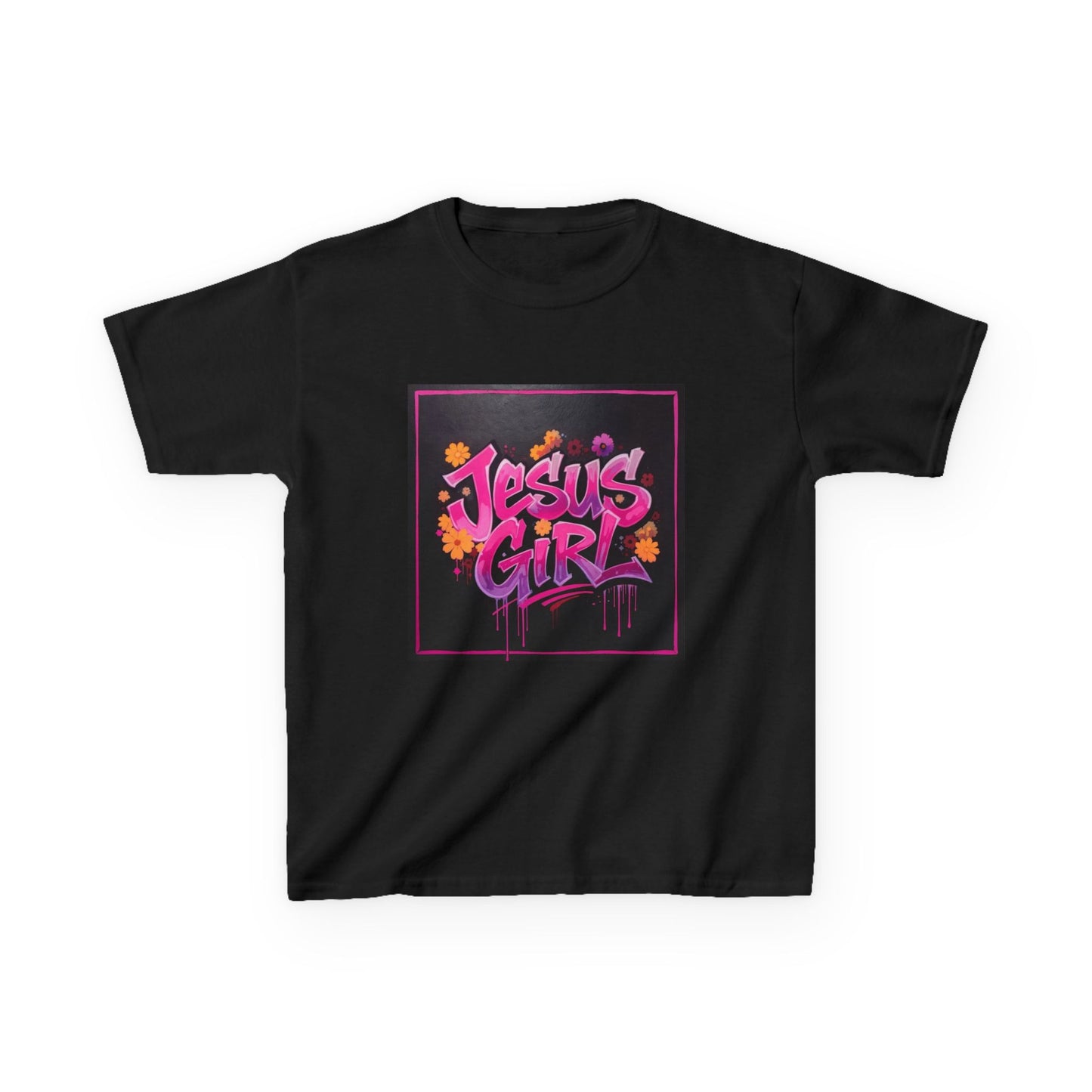 Vibrant Kids Tee - Jesus Girl Shirt, Youth Graphic Tee, Casual Kids Fashion, Faith-Based Gift, Summer Wear