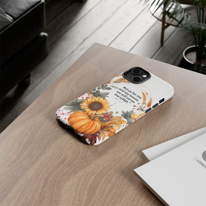 Fall-Themed Phone Case, Cozy Autumn Decor, Inspirational Quote, Pumpkin Design, Gift for Him or Her