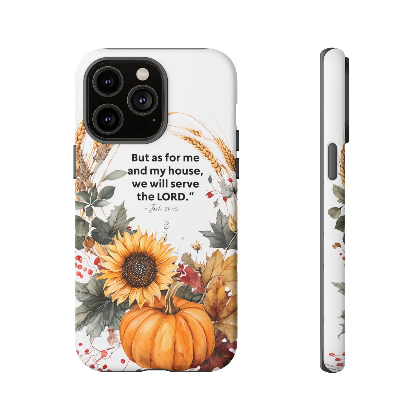 Fall-Themed Phone Case, Cozy Autumn Decor, Inspirational Quote, Pumpkin Design, Gift for Him or Her