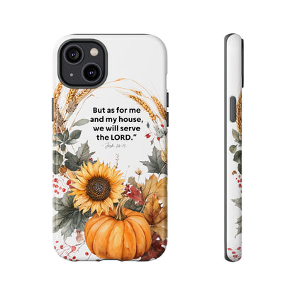 Fall-Themed Phone Case, Cozy Autumn Decor, Inspirational Quote, Pumpkin Design, Gift for Him or Her