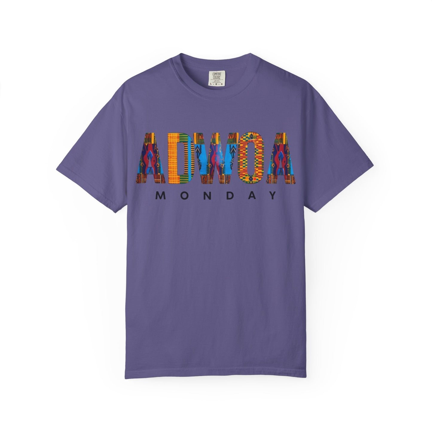 Vibrant Unisex T-Shirt - ADWOA MONDAY Graphic Tee, Casual Wear, Gift for Him/Her, Everyday Style, Unique Graphic Shirt, Fashion Statement
