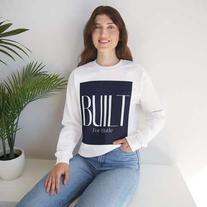 Built For Battle Unisex Crewneck Sweatshirt, Comfortable Layering, Casual Wear, Gift for Gamers, Stylish Everyday Apparel